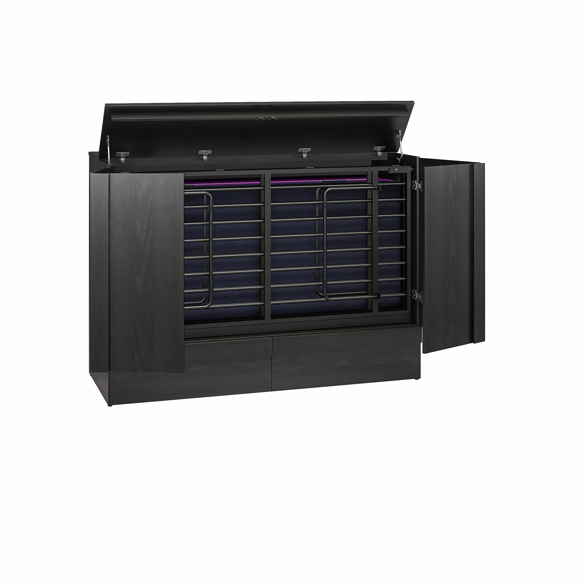Signature Sleep Paramount Tri-Fold Cabinet Bed - Black Oak - Queen