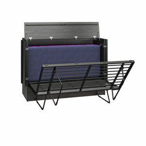 Signature Sleep Paramount Tri-Fold Cabinet Bed - Black Oak - Queen