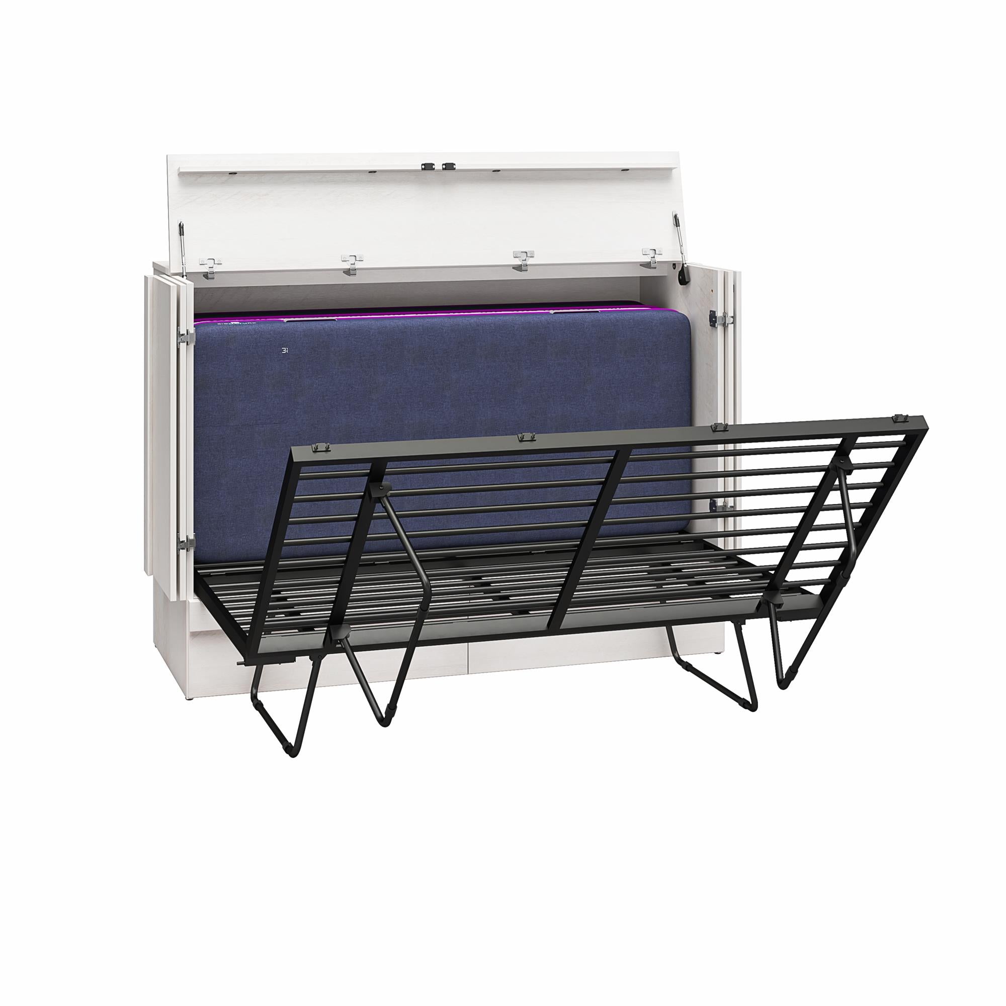 Signature Sleep Paramount Tri-Fold Cabinet Bed - Ivory Oak - Queen