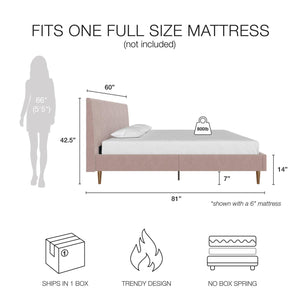 Mr. Kate Daphne Upholstered Bed - Blush - Full
