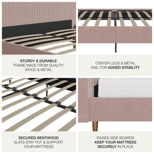 Mr. Kate Daphne Upholstered Bed - Blush - Full