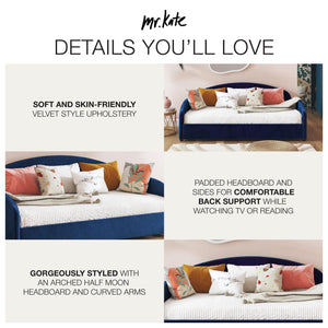 Mr. Kate Moon Upholstered Daybed - Blue - Twin