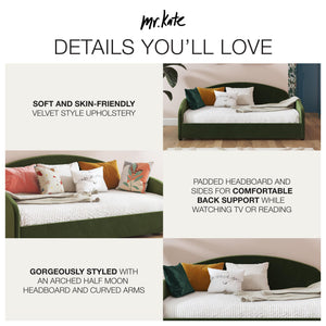 Mr. Kate Moon Upholstered Daybed - Olive Green - Twin
