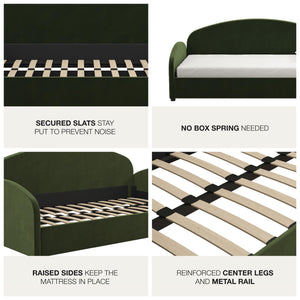 Mr. Kate Moon Upholstered Daybed - Olive Green - Twin