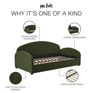 Mr. Kate Moon Upholstered Daybed - Olive Green - Twin