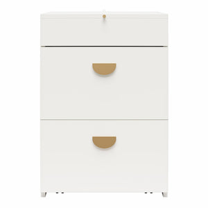 Ameriwood Home 3-in-1 Vanity Set, Makeup Storage Desk & Stool, Mirror w/ LED lights & USB Charging Station - White