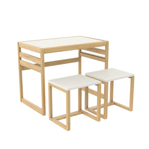 Max & Finn Signy 3-Piece Kids Activity Table Set - Blonde Oak