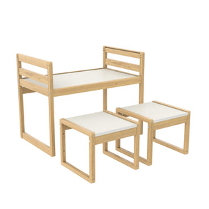 Max & Finn Signy 3-Piece Kids Activity Table Set - Blonde Oak