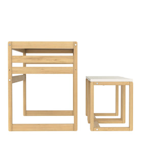 Max & Finn Signy 3-Piece Kids Activity Table Set - Blonde Oak