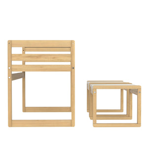 Max & Finn Signy 3-Piece Kids Activity Table Set - Blonde Oak