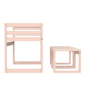 Max & Finn Signy 3-Piece Kids Activity Table Set - Pale Pink