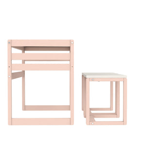 Max & Finn Signy 3-Piece Kids Activity Table Set - Pale Pink