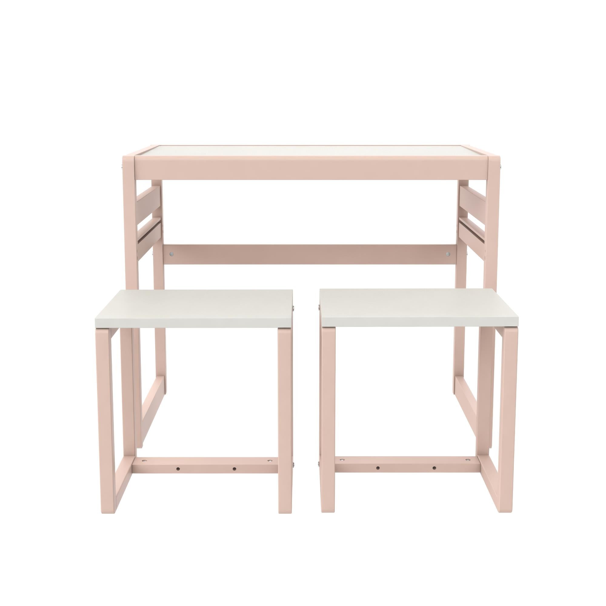 Max & Finn Signy 3-Piece Kids Activity Table Set - Pale Pink