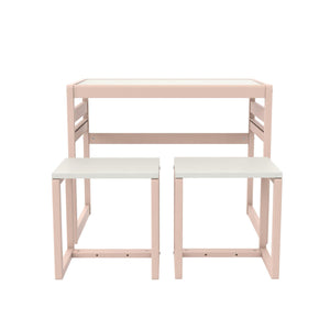 Max & Finn Signy 3-Piece Kids Activity Table Set - Pale Pink