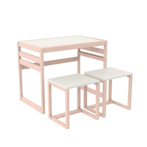 Max & Finn Signy 3-Piece Kids Activity Table Set - Pale Pink