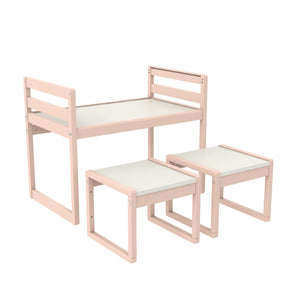 Max & Finn Signy 3-Piece Kids Activity Table Set - Pale Pink