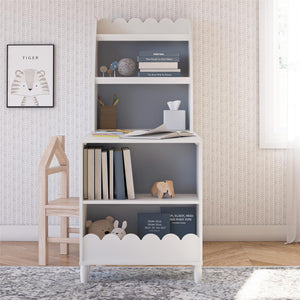 Max & Finn Cloud Kids' Desk with Shelves - White