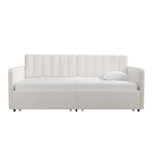 RealRooms Stratford Daybed with Storage Drawers - Cream - Twin