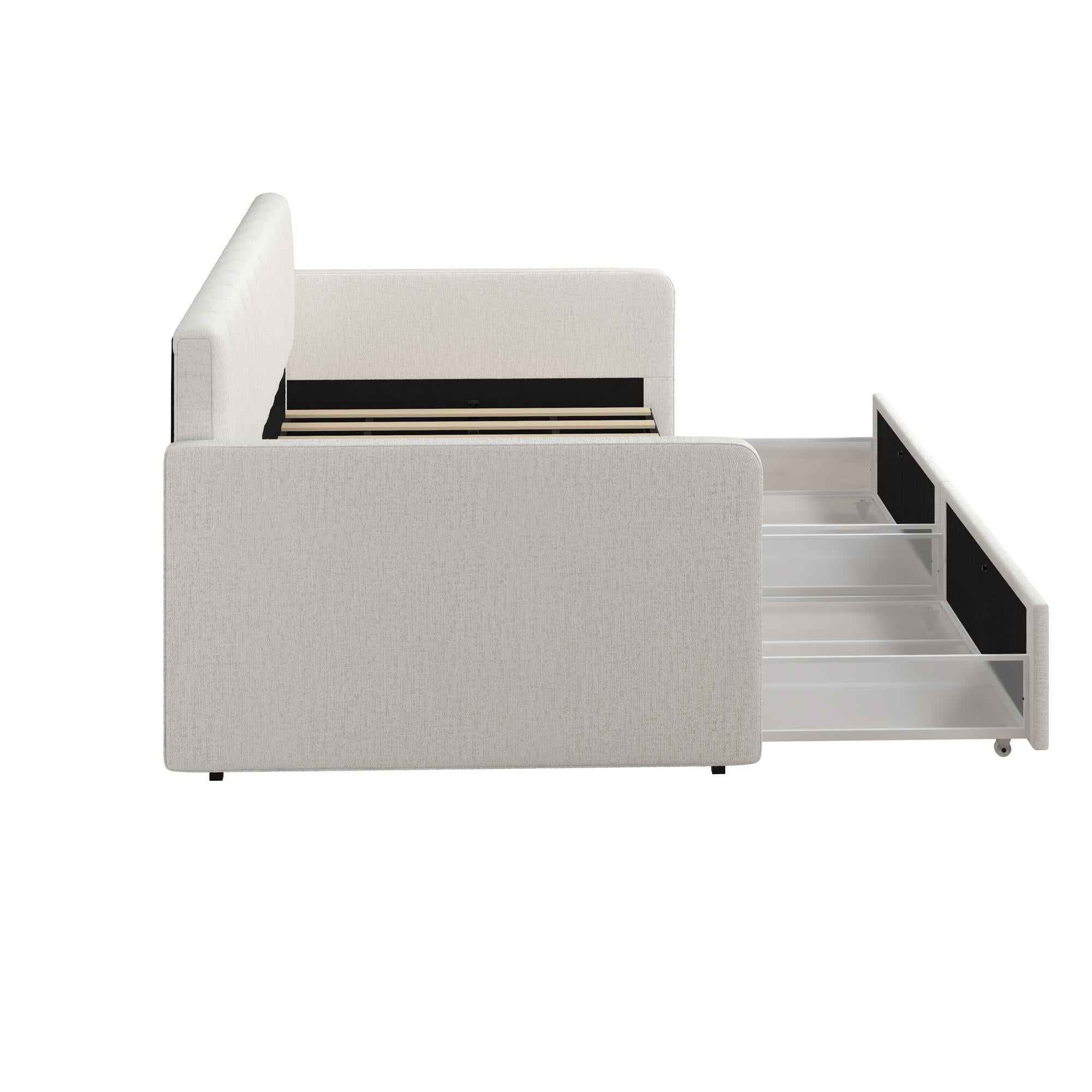 RealRooms Stratford Daybed with Storage Drawers - Cream - Twin