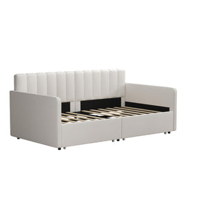 RealRooms Stratford Daybed with Storage Drawers - Cream - Twin