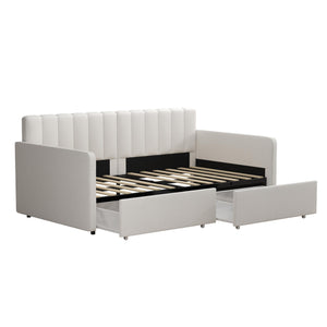 RealRooms Stratford Daybed with Storage Drawers - Cream - Twin