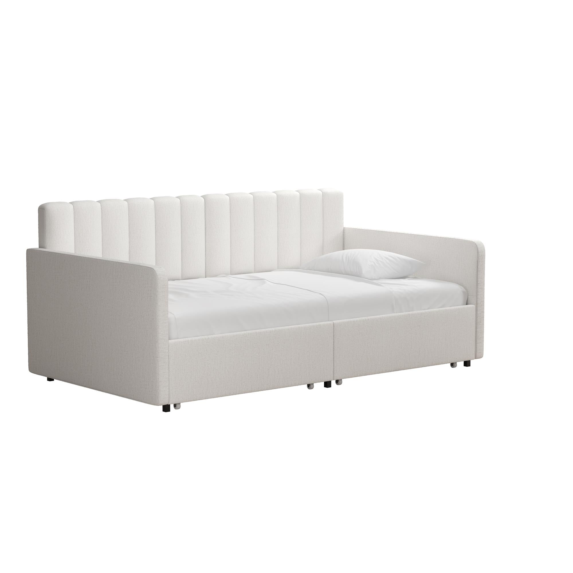 RealRooms Stratford Daybed with Storage Drawers - Cream - Twin