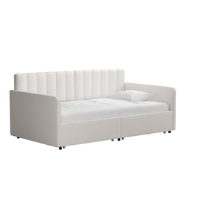 RealRooms Stratford Daybed with Storage Drawers - Cream - Twin