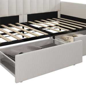 RealRooms Stratford Daybed with Storage Drawers - Cream - Twin