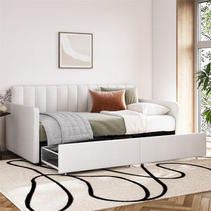 RealRooms Stratford Daybed with Storage Drawers - Cream - Twin