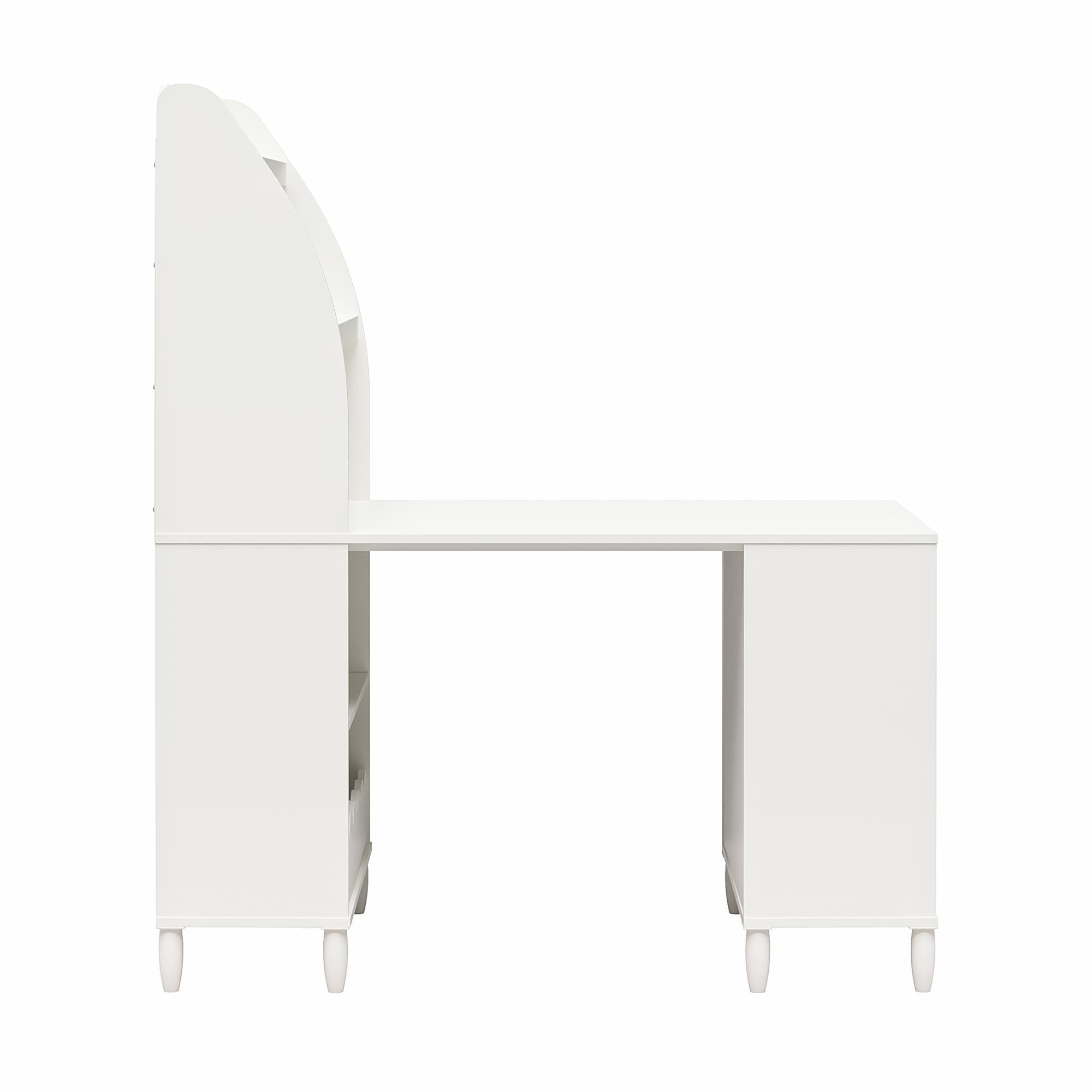 Max & Finn Cloud Kids' Desk with Shelves - White