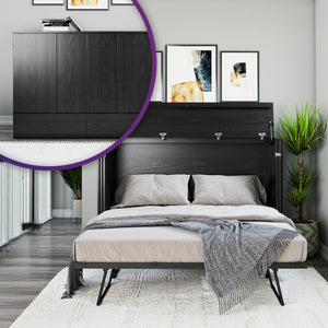 Signature Sleep Paramount Tri-Fold Cabinet Bed - Black Oak - Queen