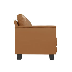 DHP Colton 75.5" Upholstered Sofa - Camel Faux Leather - 3-Seater