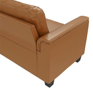 DHP Colton 75.5" Upholstered Sofa - Camel Faux Leather - 3-Seater