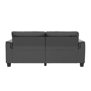 DHP Colton 75.5" Upholstered Sofa - Charcoal Faux Leather - 3-Seater