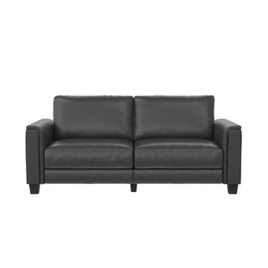 DHP Colton 75.5" Upholstered Sofa - Charcoal Faux Leather - 3-Seater