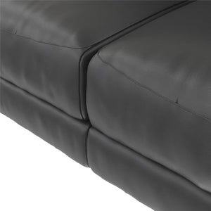 DHP Colton 75.5" Upholstered Sofa - Charcoal Faux Leather - 3-Seater