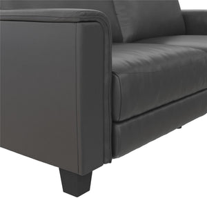 DHP Colton 75.5" Upholstered Sofa - Charcoal Faux Leather - 3-Seater
