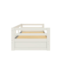 DHP Rhodes Twin to King Wood Daybed with Storage Drawer - White - Twin to King