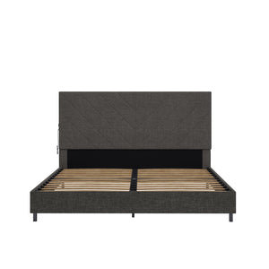 DHP Paxson Futon Sofa Bed with USB - Gray - Queen