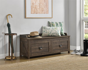 Systembuild Evolution Farmington Entryway Storage Bench - Rustic