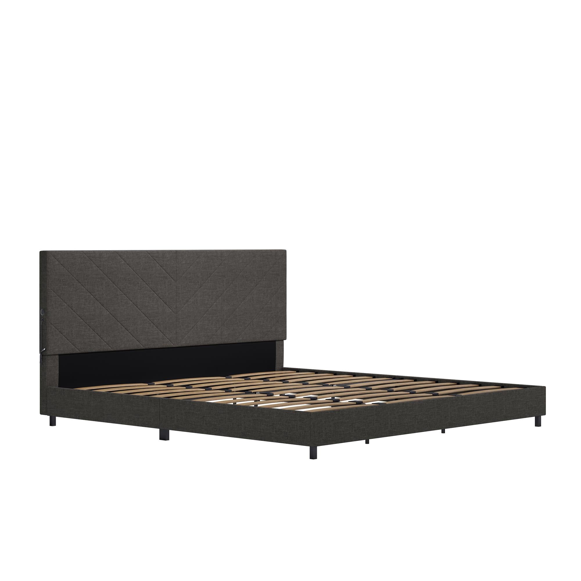 DHP Paxson Futon Sofa Bed with USB - Gray - King