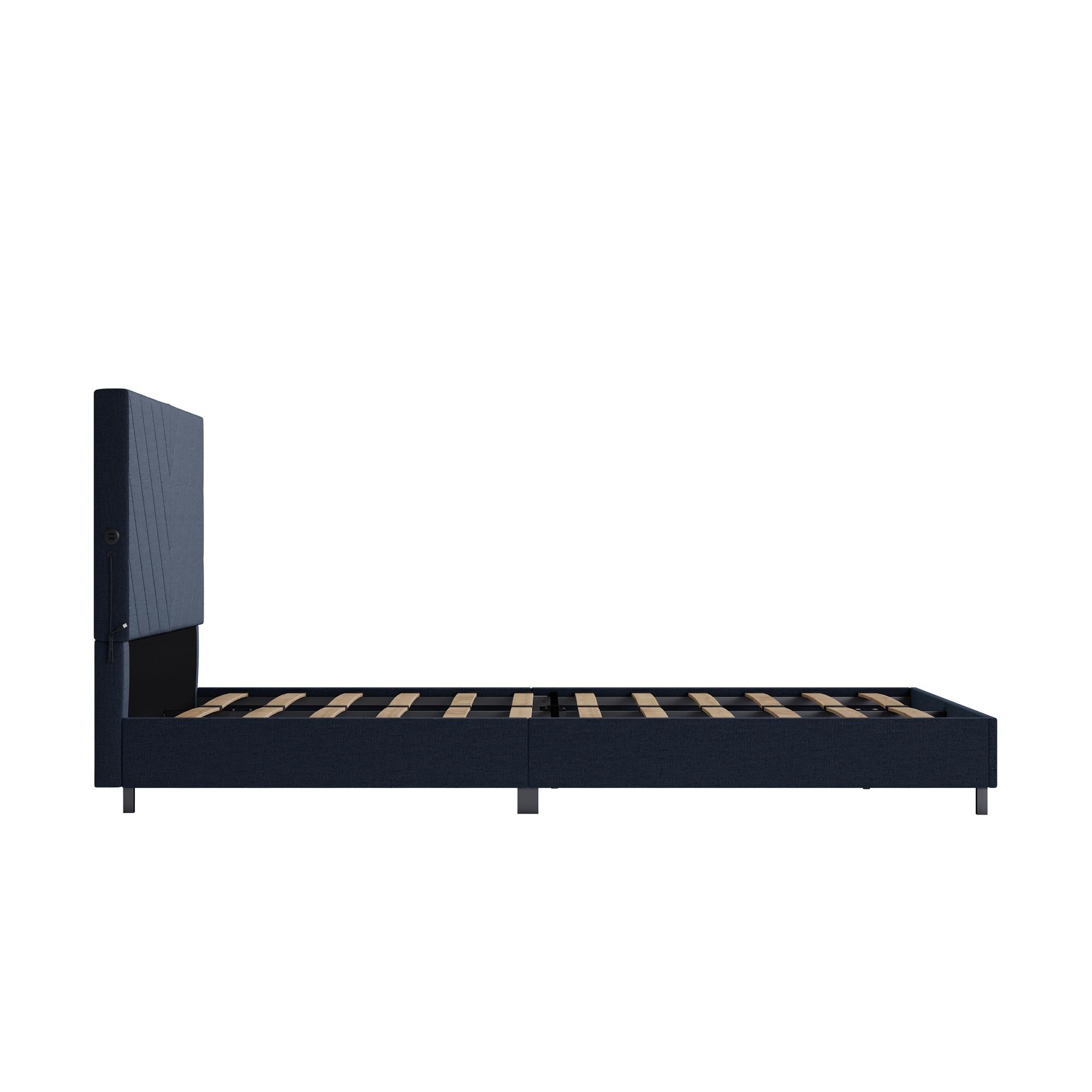 DHP Paxson Futon Sofa Bed with USB - Navy - Queen
