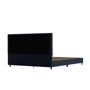 DHP Paxson Futon Sofa Bed with USB - Navy - Queen