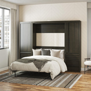 Signature Sleep Paramount Murphy Bed with Armoire Cabinets - Espresso - Full
