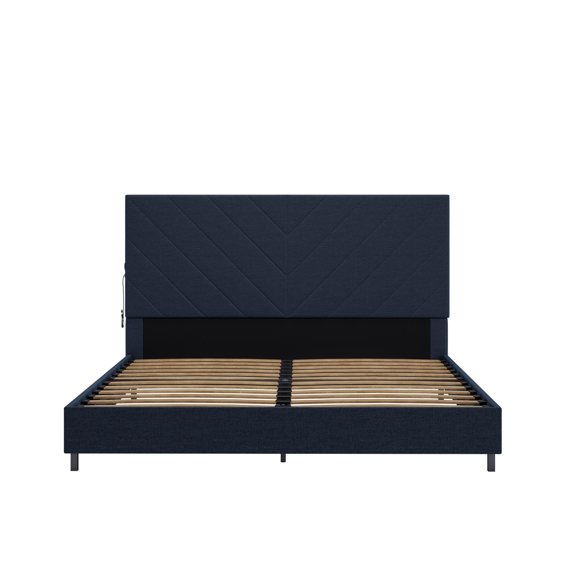 DHP Paxson Futon Sofa Bed with USB - Navy - Queen