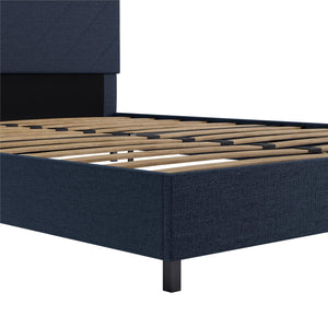 DHP Paxson Futon Sofa Bed with USB - Navy - Queen