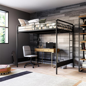 RealRooms Colten Loft Bed - Black - Full