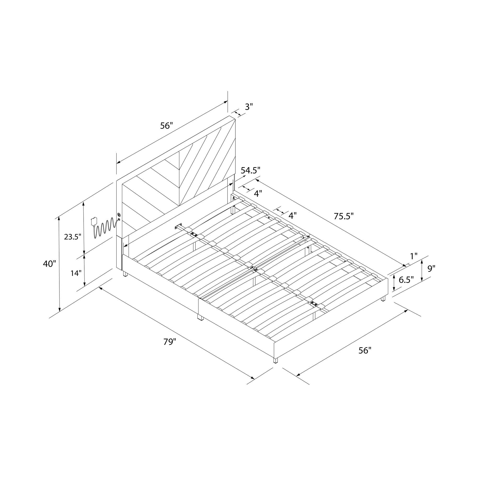 DHP Paxson Futon Sofa Bed with USB - Gray - Full