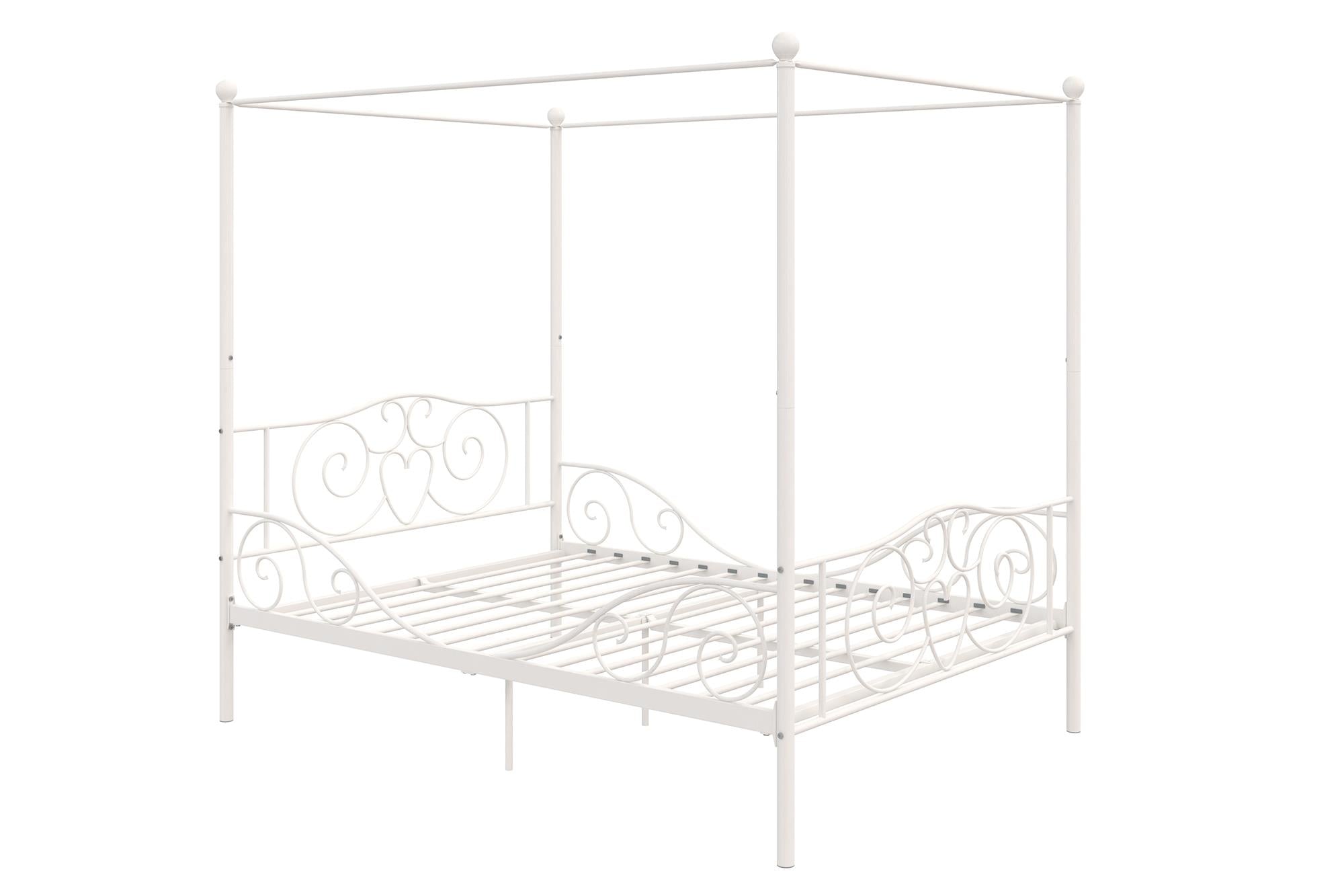 DHP Canopy Metal Bed - Off White - Full
