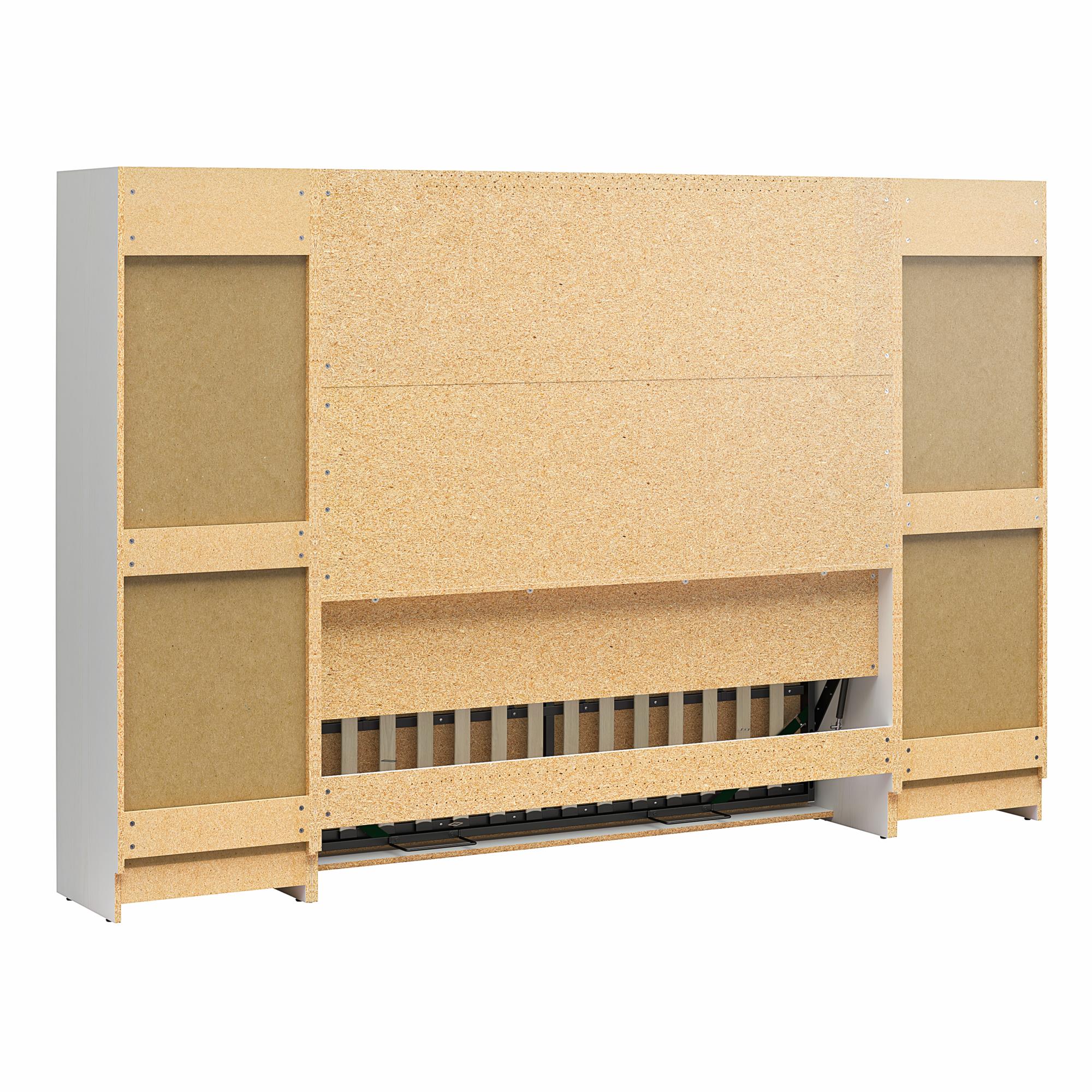 Novogratz Her Majesty Daybed with 2 Storage Cabinets - White - Full